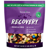 Nature's Eats Recovery Trail Mix jar, protein-rich snack for post-workout fuel.