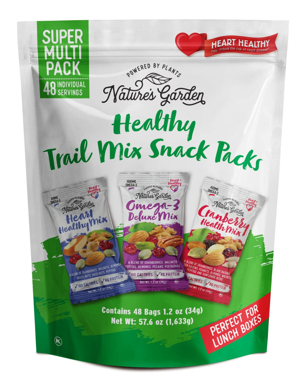 Nature's Garden Healthy Trail Mix Pack box for convenient on-the-go snacking.