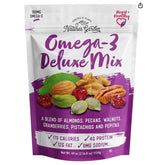 Nature's Garden Omega 3 Deluxe Mix packshot highlighting wholesome ingredients for on-the-go energy