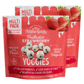 Nature's Garden Probiotic Strawberry Yoggies two-bag pack, ideal for on-the-go snacking