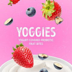 Nature's Garden Yoggies mixed berry bites close-up for a flavorful snack.