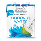 Nature's Goodness Coconut Water No Sugar Added in bottle for crisp hydration on the go
