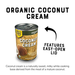 Nature's Greatest Foods coconut cream being poured for vegan dessert preparation.