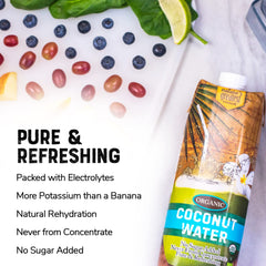 Six-pack box of Nature's Greatest Foods Organic Coconut Water for easy stocking