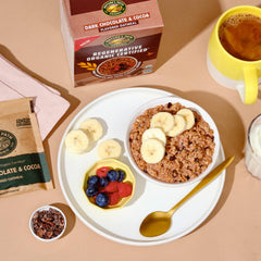 Nature's Path fair trade cocoa nibs highlight sustainable sourcing.