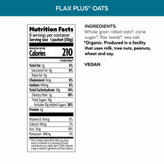Nature's Path Flax Plus Instant Oatmeal packaging closeup showing convenient packets