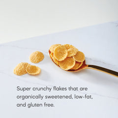 Nature's Path Fruit Juice Corn Flakes ready for a lunchbox snack