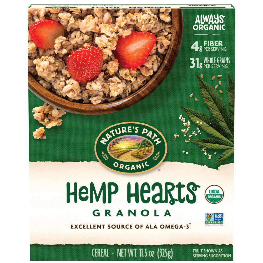 Nature's Path Hemp Hearts Granola clusters deliver a crunchy breakfast start.