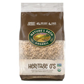 Nature's Path Heritage O's packaging in eco-friendly bag for organic breakfast