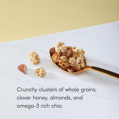 Nature's Path Honey Almond Granola gluten-free label—great for gluten-sensitive mornings.
