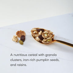Organic raisins closeup showing juicy sweetness and natural flavor from Nature's Path cereal.