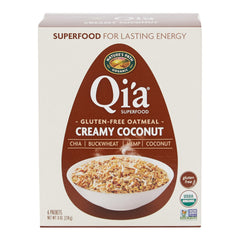 Nature's Path Qi'a ingredients blend highlight preparing a plant-based breakfast.
