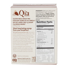 Nature's Path Qi'a Creamy Coconut packets inside two boxes for on-the-go mornings.