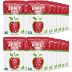 Nature’s Turn freeze-dried apple crisps in a bag for convenient on-the-go snacking.