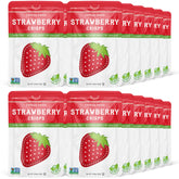 Nature's Turn Freeze-Dried Strawberry Crisps pack shot showing 24 bags for convenient snacking