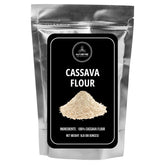 Naturevibe Botanicals cassava flour 5lb bag, versatile for baking and thickening.