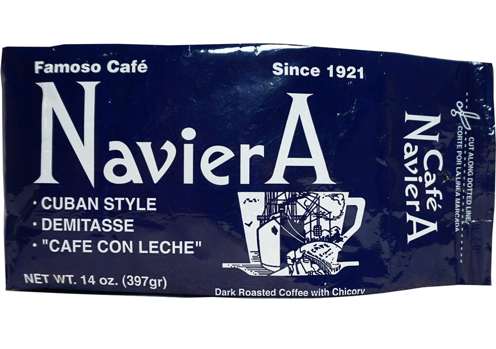 Naviera Cuban Style Dark Roasted Coffee pack with bold aroma for mornings.