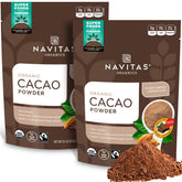 Navitas Organics cacao powder packaging front for premium organic cacao