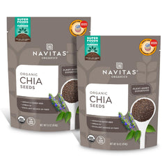 Navitas Organics chia seeds in a 16 oz bag ready to boost breakfast with omega-3s