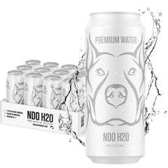 NDO H2O No Days Off 12-pack cans for daily hydration on the go.