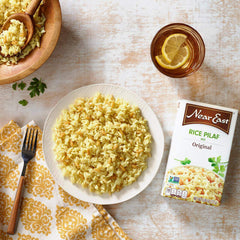 Near East herbs and spices blend provides authentic global flavor.