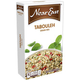 Near East Taboule blend pack front, ready-to-make base for light Mediterranean salads.