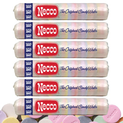 Necco Wafer six-pack rolls, perfect for sharing at parties.