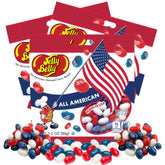 Needzo patriotic jelly beans 3-pack displayed for sharing at festivities.
