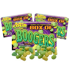 Needzo Sour Box booger gummies in a boxed set, ideal for sharing pranks