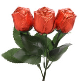 Needzo Valentine’s Day chocolate roses, pack of 3, a dessert topper with color variety.