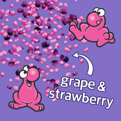 Nerds Grape & Strawberry on a movie-night table with popcorn