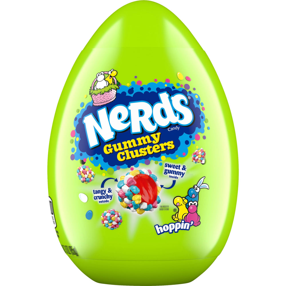 Nerds Easter Novelty Egg front packaging showing colorful egg and candy, great for Easter baskets