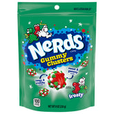 Nerds front pouch showing holiday packaging and resealable bag for easy sharing