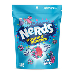 NERDS Gummy Clusters Very Berry bag ready for sharing.