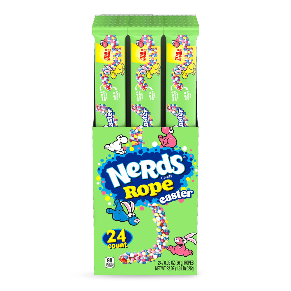 NERDS Hoppin' Rope Easter basket shot shows vibrant colors and ready-to-share fun.