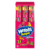 Nerds Rope Candy Rainbow box front shows a party-ready snack option.