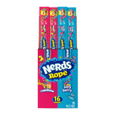NERDS Rope Rainbow outside with berry inside, tangy crunch perfect for party bowls and snack time.