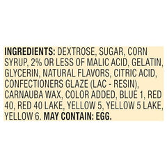 Nerds Rope Tropical crunchy coating detail highlights tiny tropical candy crunch.