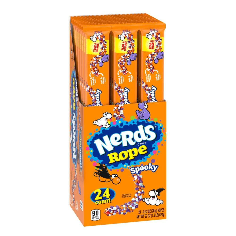Nerds front packaging showing 24-pack and Halloween colors for easy gifting