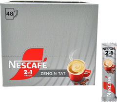 Nescafe 2in1 unsweetened serving cup highlights convenient single-serve portions.