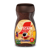 NESCAFÉ CLÁSICO Origin Colombia jar front view highlights premium instant coffee