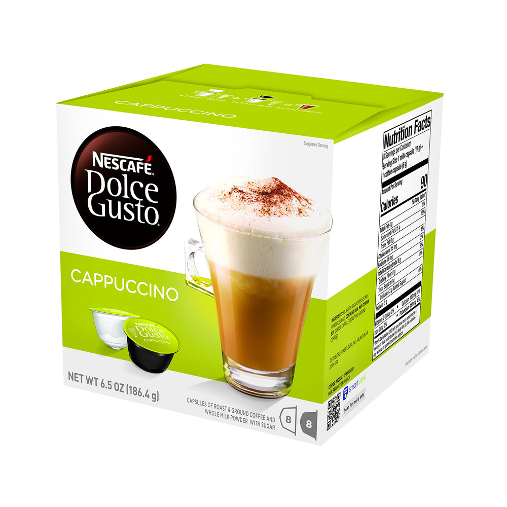 Nescafé Dolce Gusto cappuccino espresso capsules for rich, consistent shots.