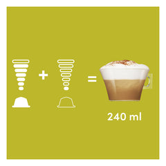 Nescafe Dolce Gusto Cappuccino foamy milk top ready for sipping