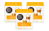 NESCAFÉ Dolce Gusto Latte Macchiato pods in a 3-pack, ready for home barista-style drinks.