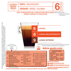 Nescafé Dolce Gusto Lungo Decaf Pack3 front view signaling convenient multi-pack