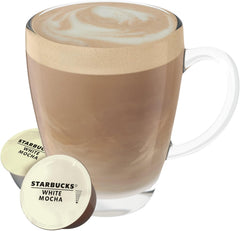 Close-up of NESCAFÉ Dolce Gusto Starbucks White Mocha pod capsule.