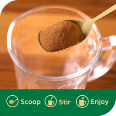 Open NESCAFÉ Gold Decaf Espresso jar ready for instant espresso.