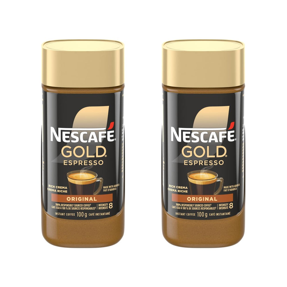 NESCAFE Gold Espresso jar 2Pack ready for a quick morning brew