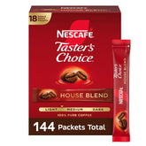 NESCAFÉ Taster's Choice House Blend pack on kitchen counter for a quick morning coffee