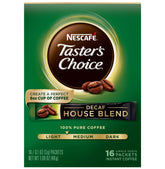 Nescafe Taster's Choice Decaf House Blend sticks ready to brew with rich aroma